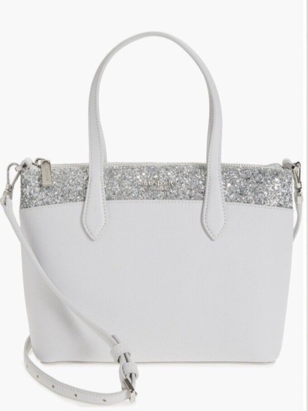 Kate Spade New York Flash Glitter Satchel in Gray (Style K8707)